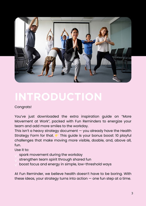 3. Healthy Business - Step Up! – Fun Reminders for More Movement @ Work