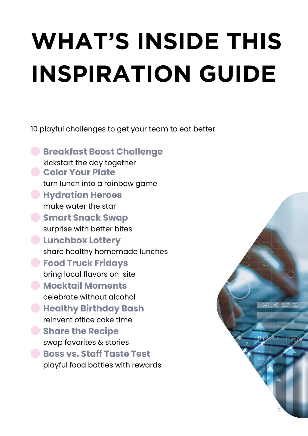 4. Healthy Business - Eat Up! – Fun Reminders for healthier nutrition @ Work