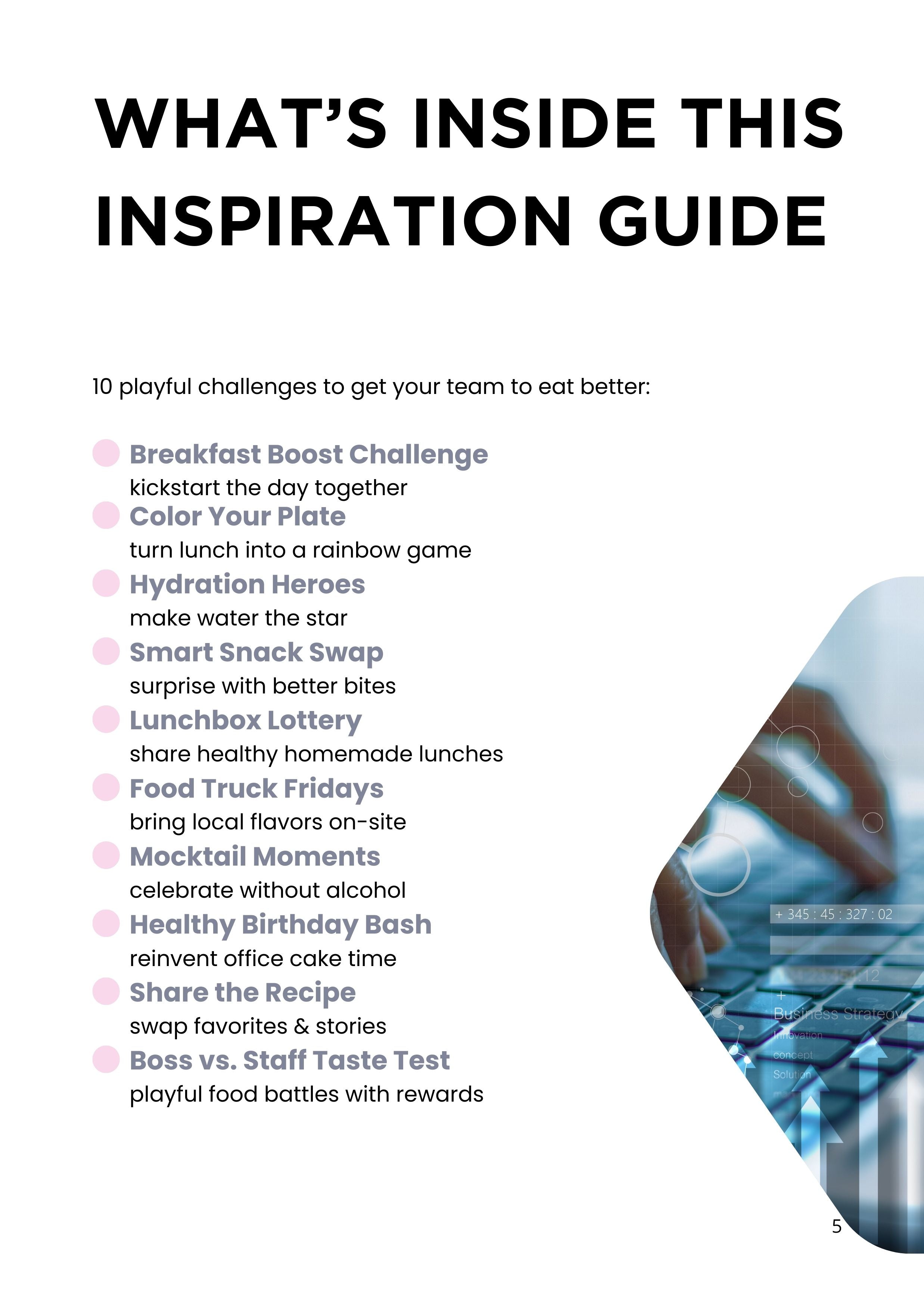 4. Healthy Business - Eat Up! – Fun Reminders for healthier nutrition @ Work