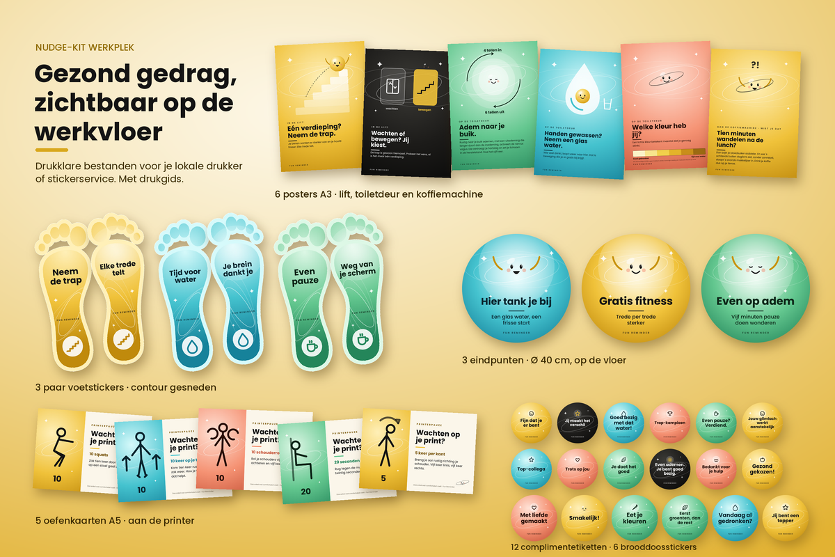 Nudge-kit werkplek (drukbestanden)